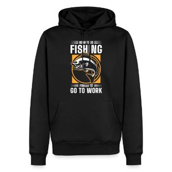 Tournoi sportif de pêche à la canne à pêche - Sweat à capuche Premium bio Homme - noir - Devant - Nico (187cm)
