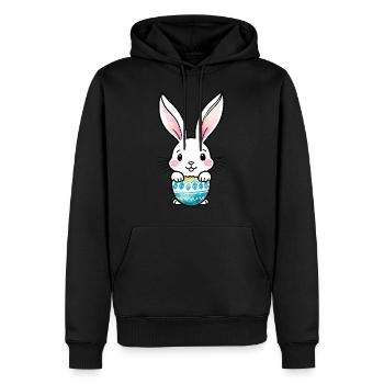 Easter Bunny Easter Watercolor - Men’s Premium Organic Hoodie - black - Front - Nico (187cm)