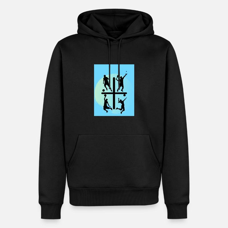 Conception sportive - Sweat à capuche Premium bio Homme - noir