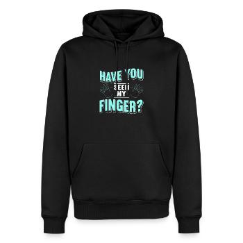 Have You Seen My Finger - Männer Premium Bio Hoodie - Schwarz - Vorne - Nico (187cm)