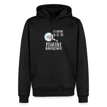 Positive Reinforcement - Männer Premium Bio Hoodie - Schwarz - Vorne - Nico (187cm)