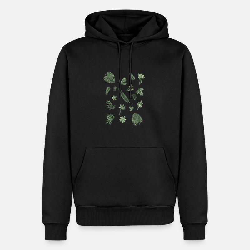 Un tas de feuillage - Sweat à capuche Premium bio Homme - noir