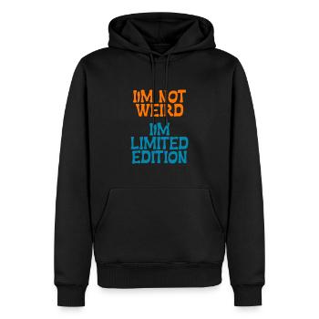 I'M NOT WEIRD - I'M LIMITED EDITION - Men’s Premium Organic Hoodie - black - Front - Nico (187cm)