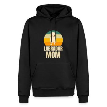 Retro Dogs Labrador Mama - Men’s Premium Organic Hoodie - black - Front - Nico (187cm)