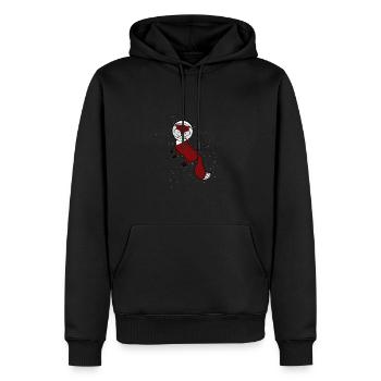 Fox in Space T-Shirt - Astronaut Design - Sweat à capuche Premium bio Homme - noir - Devant - Nico (187cm)