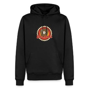 Baseball Handschuhe Ball Catcher Spruch - Männer Premium Bio Hoodie - Schwarz - Vorne - Nico (187cm)