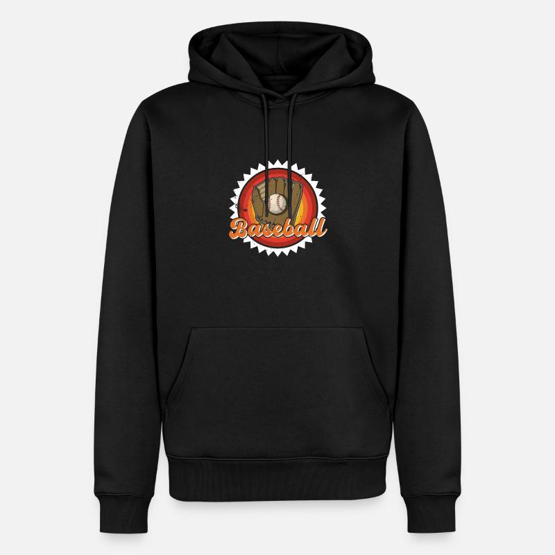 Baseball Handschuhe Ball Catcher Spruch - Männer Premium Bio Hoodie - Schwarz
