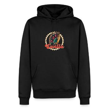 Andalusien Andalusisch Sevilla Flamenco Tanz - Männer Premium Bio Hoodie - Schwarz - Vorne - Nico (187cm)