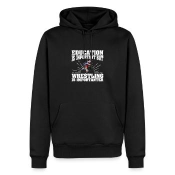 Ringen Wrestler Sportart Freistilringen Spruch - Männer Premium Bio Hoodie - Schwarz - Vorne - Nico (187cm)