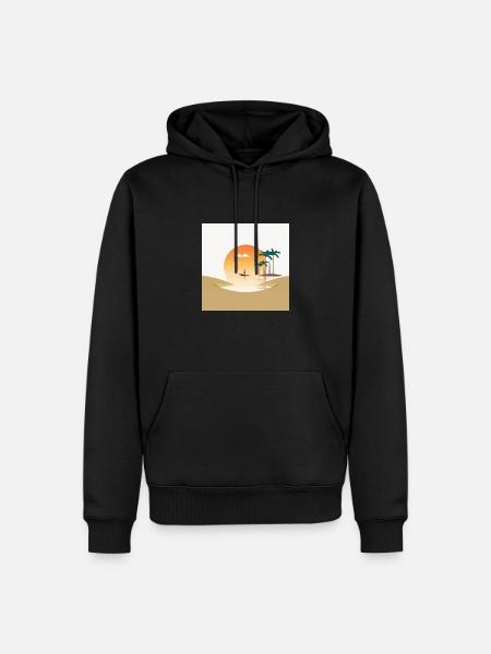 Minimalist Summer - Men’s Premium Organic Hoodie - black