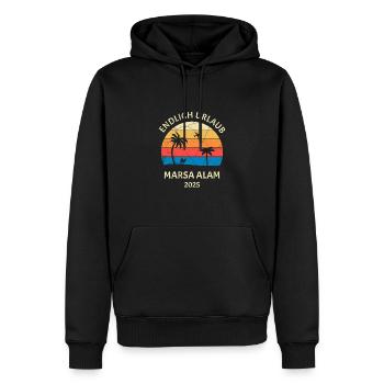 Marsa Alam Urlaub 2025 Ägypten Reise - Männer Premium Bio Hoodie - Schwarz - Vorne - Nico (187cm)