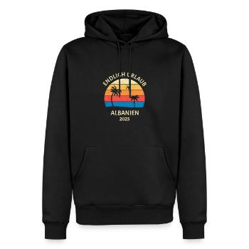 Albanien Urlaub 2025 Reise Albanien - Männer Premium Bio Hoodie - Schwarz - Vorne - Nico (187cm)