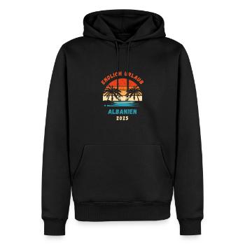 Albanien Urlaub 2025 Reise Albanien - Männer Premium Bio Hoodie - Schwarz - Vorne - Nico (187cm)