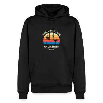 Andalusien Urlaub 2025 Spanien Reise - Männer Premium Bio Hoodie - Schwarz - Vorne - Nico (187cm)