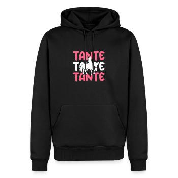 Monter à cheval - Sweat à capuche Premium bio Homme - noir - Devant - Nico (187cm)