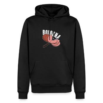 Bologna Rezepte Italia Reisen Italien Essen - Männer Premium Bio Hoodie - Schwarz - Vorne - Nico (187cm)