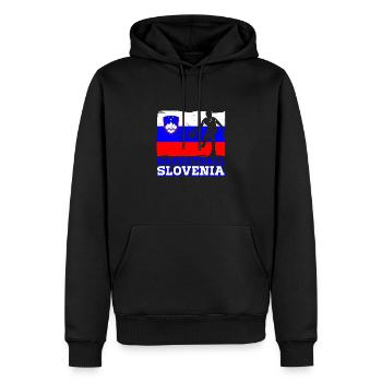 Slowenien Balkan Flagge Slowenen Urlaub - Männer Premium Bio Hoodie - Schwarz - Vorne - Nico (187cm)