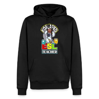 ESL Teacher Linguist Koalafied ESL Teacher Funny - Männer Premium Bio Hoodie - Schwarz - Vorne - Nico (187cm)