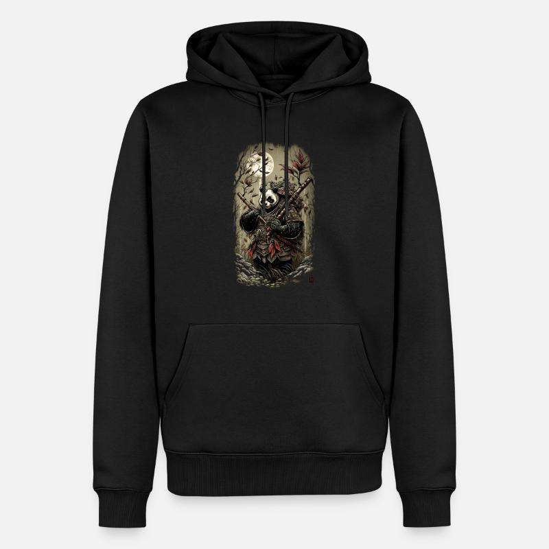 Panda Samouraï 2 - Sweat à capuche Premium bio Homme - noir