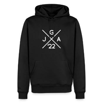JGA Junggesellenabschied 2022 Hochzeit Bräutigam - Männer Premium Bio Hoodie - Schwarz - Vorne - Nico (187cm)