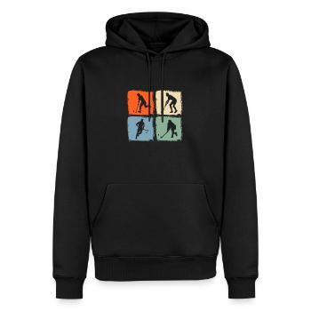 Joueurs de hockey sur gazon Hockey sur gazon - Sweat à capuche Premium bio Homme - noir - Devant - Nico (187cm)