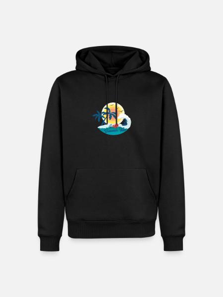 Sommerzeit - Männer Premium Bio Hoodie - Schwarz