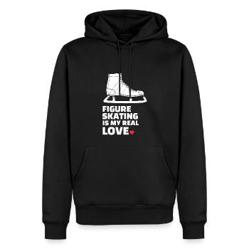 Patinage artistique - Sweat à capuche Premium bio Homme - noir - Devant - Nico (187cm)