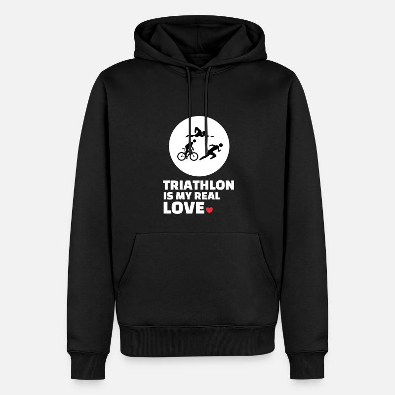 J’adore le triathlon - Sweat à capuche Premium bio Homme - noir