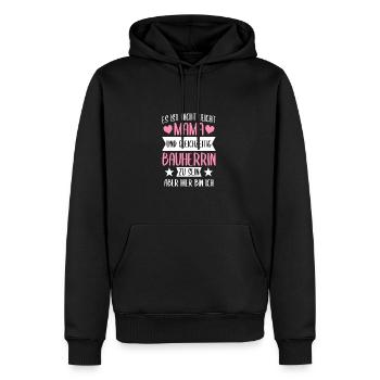 Mama und Bauherrin Richtfest - Männer Premium Bio Hoodie - Schwarz - Vorne - Nico (187cm)