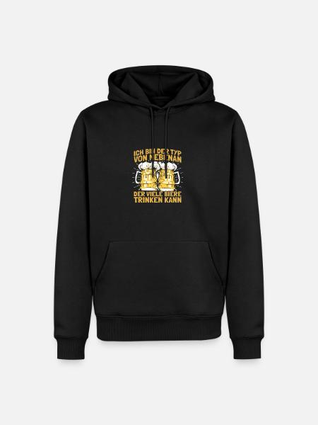Nachbar viel Bier Lieblingsnachbar - Männer Premium Bio Hoodie - Schwarz