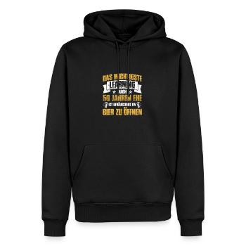 Learning 50. Hochzeitstag Goldene Hochzeit - Männer Premium Bio Hoodie - Schwarz - Vorne - Nico (187cm)