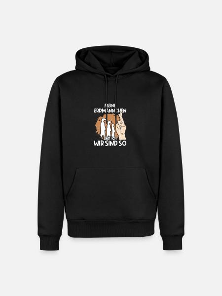 Meine Erdmännchen und ich wir sind so Erdmännchen - Männer Premium Bio Hoodie - Schwarz
