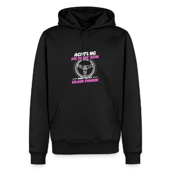 Die Prinzessin Fahrprüfung Führerschein bestanden - Männer Premium Bio Hoodie - Schwarz - Vorne - Nico (187cm)