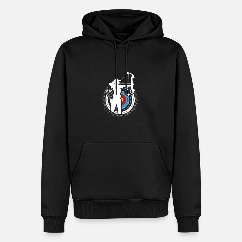 Pfeil und Bogen Bogenschießen Bogenschütze - Männer Premium Bio Hoodie - Schwarz