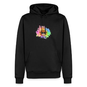 Büffel Rind Ochsen - Männer Premium Bio Hoodie - Schwarz - Vorne - Nico (187cm)