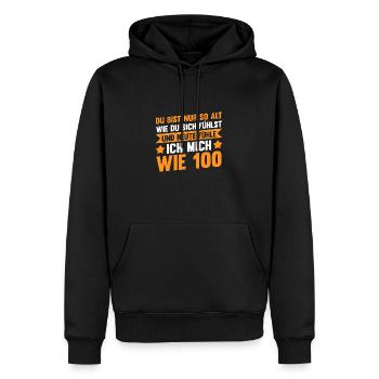 Ich Bin Nicht Alt Geburtstag - Männer Premium Bio Hoodie - Schwarz - Vorne - Nico (187cm)