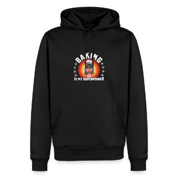 Bäcker Katze Kuchen Essen Backen Hobby Spruch - Männer Premium Bio Hoodie - Schwarz - Vorne - Nico (187cm)