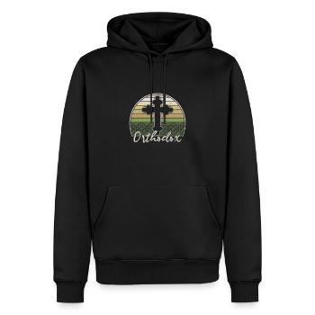 Orthodox Kreuz Christentum Balkan Herkunft - Männer Premium Bio Hoodie - Schwarz - Vorne - Nico (187cm)