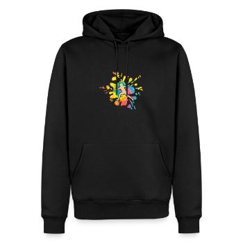 Clôture Clôture - Sweat à capuche Premium bio Homme - noir - Devant - Nico (187cm)