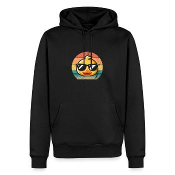 Canards - Sweat à capuche Premium bio Homme - noir - Devant - Nico (187cm)