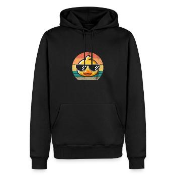 Enten - Männer Premium Bio Hoodie - Schwarz - Vorne - Nico (187cm)