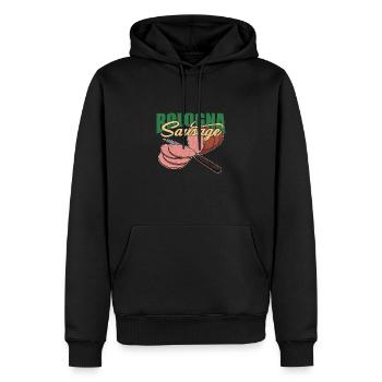 Italienische Küche Bologna Wurst Italien Essen - Männer Premium Bio Hoodie - Schwarz - Vorne - Nico (187cm)
