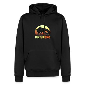 Binturong Asien Natur Borneo Biologie Natur - Männer Premium Bio Hoodie - Schwarz - Vorne - Nico (187cm)