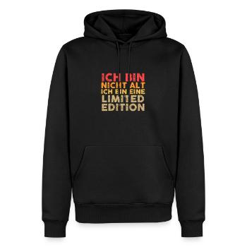 Ich Bin Nicht Alt Geburtstag - Männer Premium Bio Hoodie - Schwarz - Vorne - Nico (187cm)