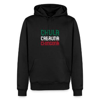 Mexiko Flagge Nationalfarben Mexikaner Reise - Männer Premium Bio Hoodie - Schwarz - Vorne - Nico (187cm)