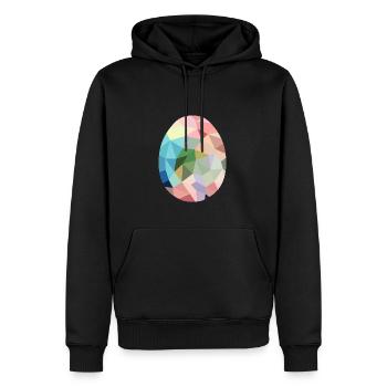 Œuf de Pâques - Sweat à capuche Premium bio Homme - noir - Devant - Nico (187cm)