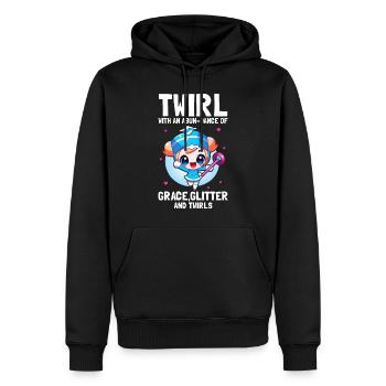 Stocktanz Design für Stabtänzerin - Männer Premium Bio Hoodie - Schwarz - Vorne - Nico (187cm)