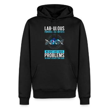 Forensischer Wissenschaftler und Kriminallabor - Männer Premium Bio Hoodie - Schwarz - Vorne - Nico (187cm)
