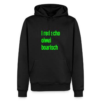 I red scho oiwei boarisch - Sweat à capuche Premium bio Homme - noir - Devant - Nico (187cm)