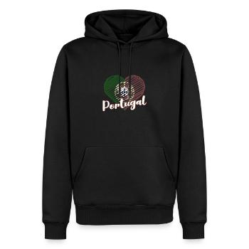 Portugal Heimatliebe Lissabon Portugiese - Männer Premium Bio Hoodie - Schwarz - Vorne - Nico (187cm)